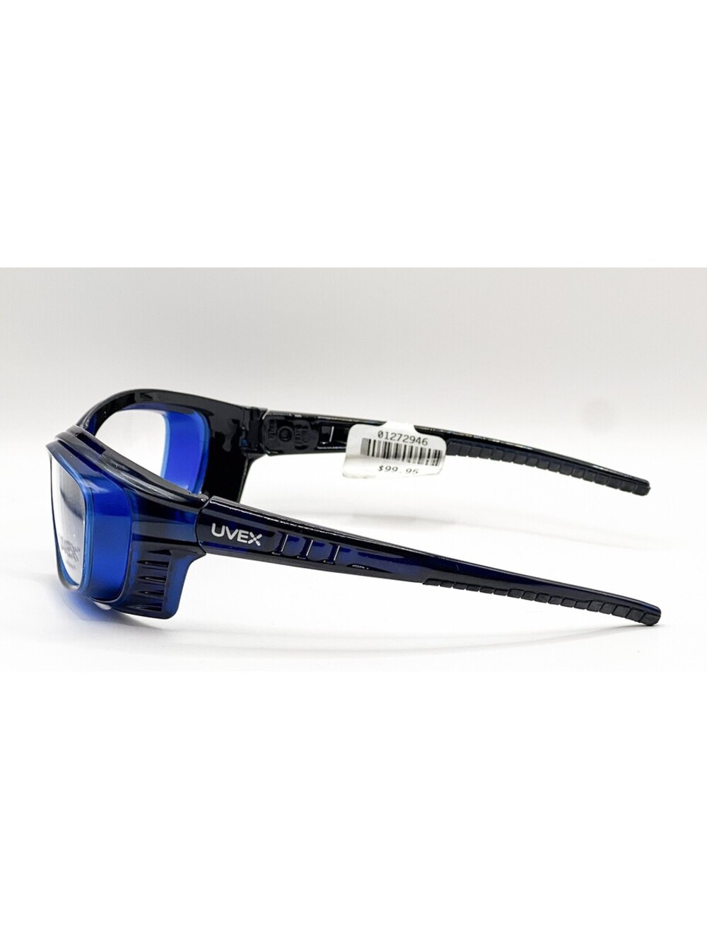 NEW UVEX SW09 BLUE BLACK SAFETY BLUE/BLACK AUTHENTIC EYEGLASSES 56-21 - Picture 2 of 5